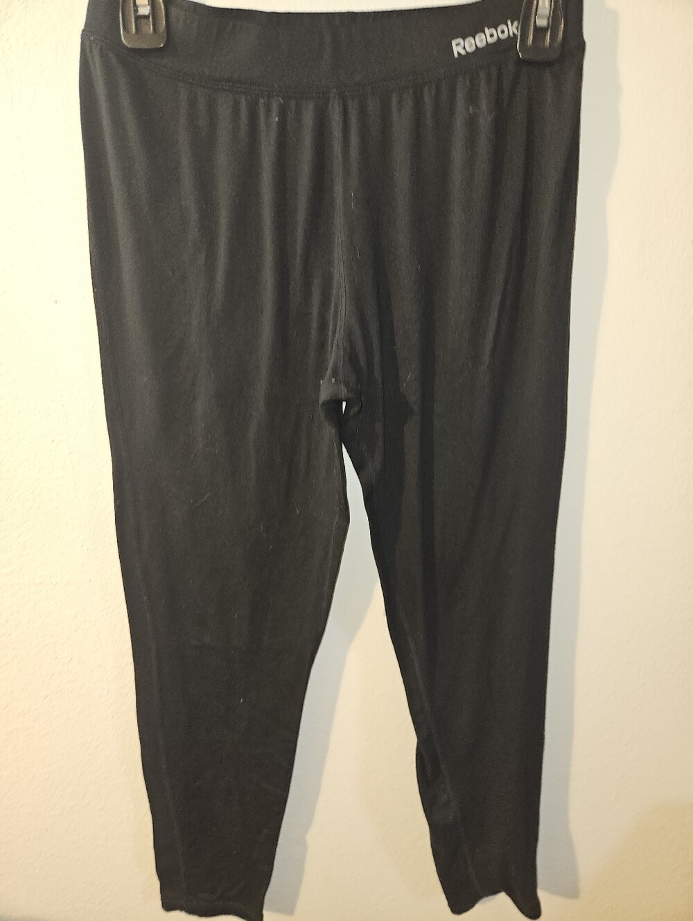 Reebok Womans Black Long Underwear Leggings Size L